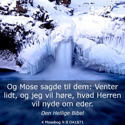 Picture 03 - 4 Mosebog 9:8 DA1871 - Og Mose sagde til dem: Venter lidt, og jeg vil - Bible Verse Picture