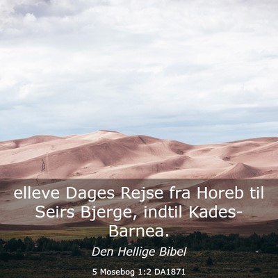 Picture 03 - 5 Mosebog 1:2 DA1871 - elleve Dages Rejse fra Horeb til Seirs Bjerge, - Bible Verse Picture