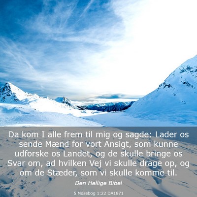 Picture 03 - 5 Mosebog 1:22 DA1871 - Da kom I alle frem til mig og sagde: Lader os - Bible Verse Picture