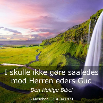 Picture 03 - 5 Mosebog 12:4 DA1871 - I skulle ikke gøre saaledes mod Herren eders - Bible Verse Picture