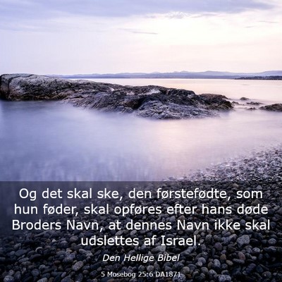 Picture 03 - 5 Mosebog 25:6 DA1871 - Og det skal ske, den førstefødte, som hun - Bible Verse Picture
