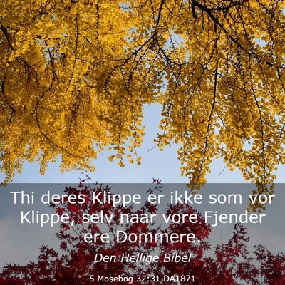Picture 03 - 5 Mosebog 32:31 DA1871 - Thi deres Klippe er ikke som vor Klippe, selv - Bible Verse Picture