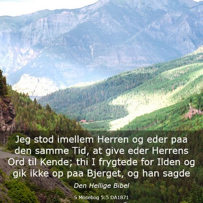 Picture 03 - 5 Mosebog 5:5 DA1871 - Jeg stod imellem Herren og eder paa den samme - Bible Verse Picture