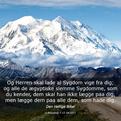 Picture 03 - 5 Mosebog 7:15 DA1871 - Og Herren skal lade al Sygdom vige fra dig; og - Bible Verse Picture