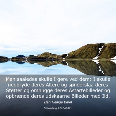 Picture 03 - 5 Mosebog 7:5 DA1871 - Men saaledes skulle I gøre ved dem: I skulle - Bible Verse Picture