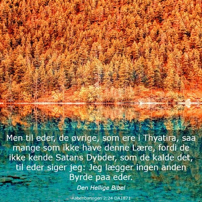 Picture 03 - Aabenbaringen 2:24 DA1871 - Men til eder, de øvrige, som ere i Thyatira, saa - Bible Verse Picture