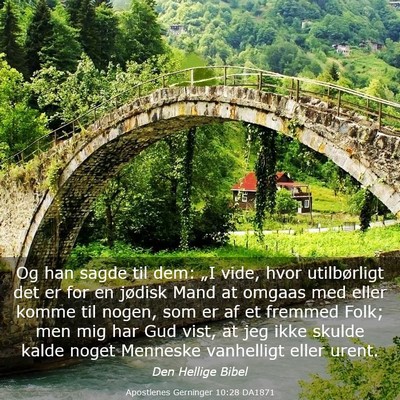 Picture 03 - Apostlenes Gerninger 10:28 DA1871 - Og han sagde til dem: „I vide, hvor - Bible Verse Picture