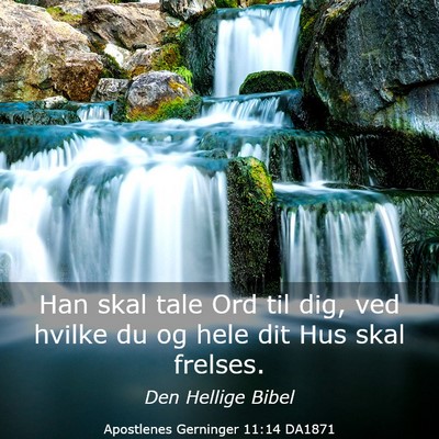 Picture 03 - Apostlenes Gerninger 11:14 DA1871 - Han skal tale Ord til dig, ved hvilke du og hele - Bible Verse Picture