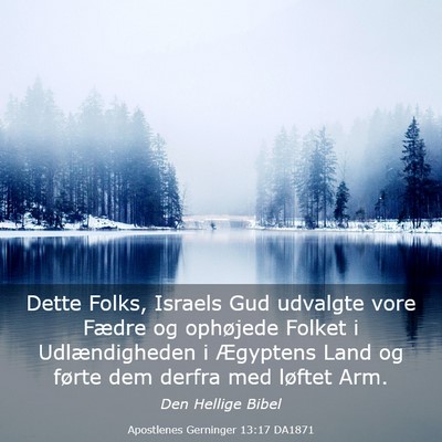 Picture 03 - Apostlenes Gerninger 13:17 DA1871 - Dette Folks, Israels Gud udvalgte vore Fædre og - Bible Verse Picture