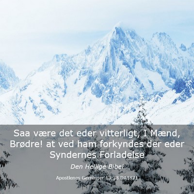 Picture 03 - Apostlenes Gerninger 13:38 DA1871 - Saa være det eder vitterligt, I Mænd, Brødre! - Bible Verse Picture