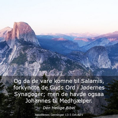 Picture 03 - Apostlenes Gerninger 13:5 DA1871 - Og da de vare komne til Salamis, forkyndte de - Bible Verse Picture