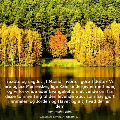 Picture 03 - Apostlenes Gerninger 14:15 DA1871 - raabte og sagde: „I Mænd! hvorfor gøre I - Bible Verse Picture