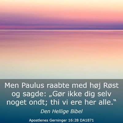 Picture 03 - Apostlenes Gerninger 16:28 DA1871 - Men Paulus raabte med høj Røst og sagde: - Bible Verse Picture