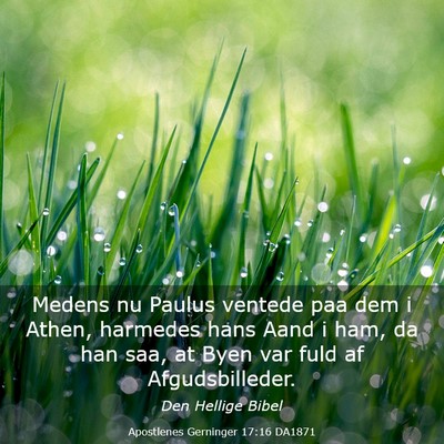 Picture 03 - Apostlenes Gerninger 17:16 DA1871 - Medens nu Paulus ventede paa dem i Athen, - Bible Verse Picture