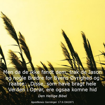 Picture 03 - Apostlenes Gerninger 17:6 DA1871 - Men da de ikke fandt dem, trak de Jason og nogle - Bible Verse Picture