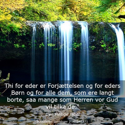 Picture 03 - Apostlenes Gerninger 2:39 DA1871 - Thi for eder er Forjættelsen og for eders Børn - Bible Verse Picture