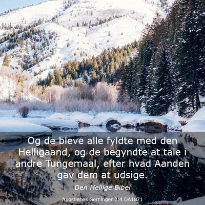 Picture 03 - Apostlenes Gerninger 2:4 DA1871 - Og de bleve alle fyldte med den Helligaand, og de - Bible Verse Picture