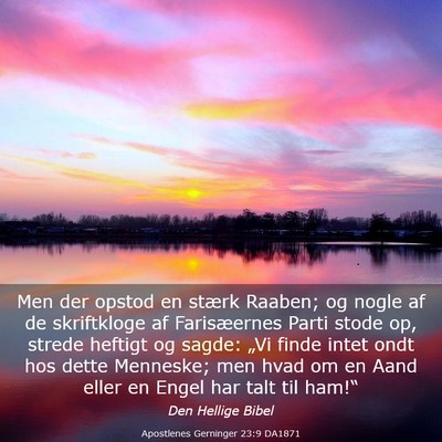 Picture 03 - Apostlenes Gerninger 23:9 DA1871 - Men der opstod en stærk Raaben; og nogle af de - Bible Verse Picture