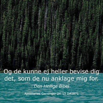 Picture 03 - Apostlenes Gerninger 24:13 DA1871 - Og de kunne ej heller bevise dig det, som de nu - Bible Verse Picture