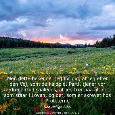Picture 03 - Apostlenes Gerninger 24:14 DA1871 - Men dette bekender jeg for dig, at jeg efter den - Bible Verse Picture