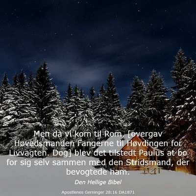 Picture 03 - Apostlenes Gerninger 28:16 DA1871 - Men da vi kom til Rom, [overgav Høvedsmanden - Bible Verse Picture