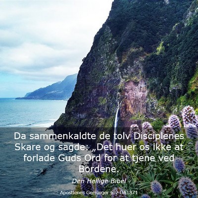 Picture 03 - Apostlenes Gerninger 6:2 DA1871 - Da sammenkaldte de tolv Disciplenes Skare og - Bible Verse Picture