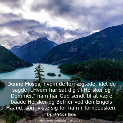 Picture 03 - Apostlenes Gerninger 7:35 DA1871 - Denne Moses, hvem de fornægtede, idet de sagde: - Bible Verse Picture