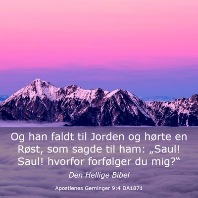 Picture 03 - Apostlenes Gerninger 9:4 DA1871 - Og han faldt til Jorden og hørte en Røst, som - Bible Verse Picture