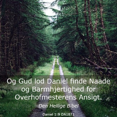 Picture 03 - Daniel 1:9 DA1871 - Og Gud lod Daniel finde Naade og Barmhjertighed - Bible Verse Picture