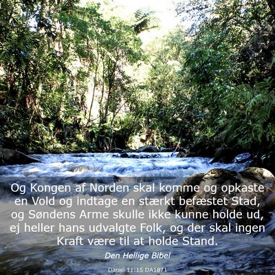 Picture 03 - Daniel 11:15 DA1871 - Og Kongen af Norden skal komme og opkaste en Vold - Bible Verse Picture
