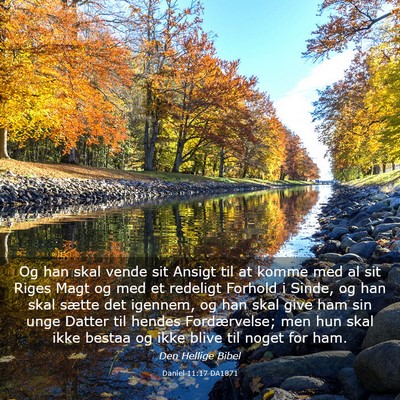 Picture 03 - Daniel 11:17 DA1871 - Og han skal vende sit Ansigt til at komme med al - Bible Verse Picture