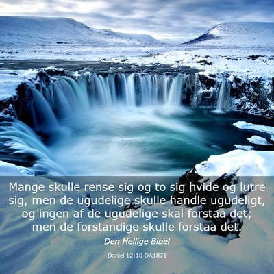 Picture 03 - Daniel 12:10 DA1871 - Mange skulle rense sig og to sig hvide og lutre - Bible Verse Picture