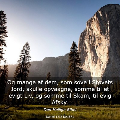 Picture 03 - Daniel 12:2 DA1871 - Og mange af dem, som sove i Støvets Jord, skulle - Bible Verse Picture