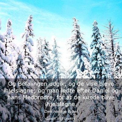 Picture 03 - Daniel 2:13 DA1871 - Og Befalingen udgik, og de vise bleve - Bible Verse Picture