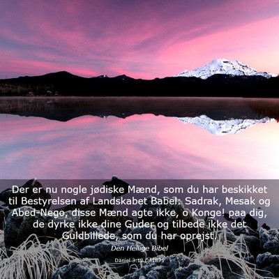 Picture 03 - Daniel 3:12 DA1871 - Der er nu nogle jødiske Mænd, som du har - Bible Verse Picture