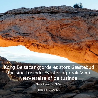 Picture 03 - Daniel 5:1 DA1871 - Kong Belsazar gjorde et stort Gæstebud for sine - Bible Verse Picture
