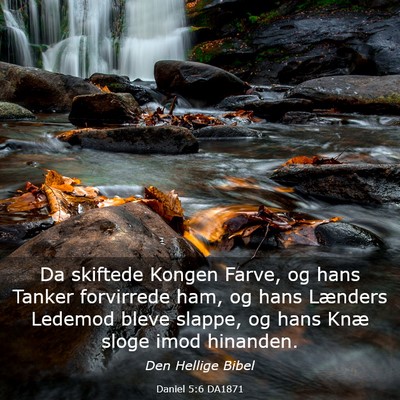 Picture 03 - Daniel 5:6 DA1871 - Da skiftede Kongen Farve, og hans Tanker - Bible Verse Picture