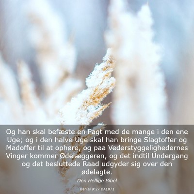 Picture 03 - Daniel 9:27 DA1871 - Og han skal befæste en Pagt med de mange i den - Bible Verse Picture