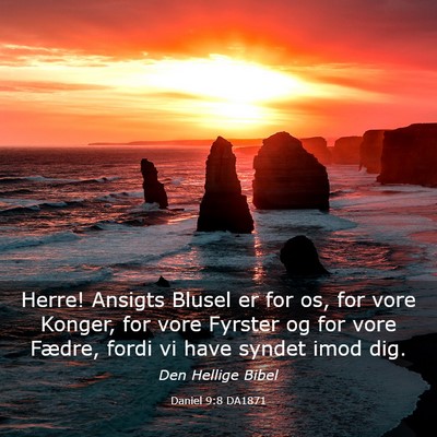 Picture 03 - Daniel 9:8 DA1871 - Herre! Ansigts Blusel er for os, for vore Konger, - Bible Verse Picture