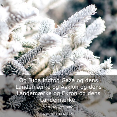 Picture 03 - Dommer 1:18 DA1871 - Og Juda indtog Gaza og dens Landemærke og Askion - Bible Verse Picture