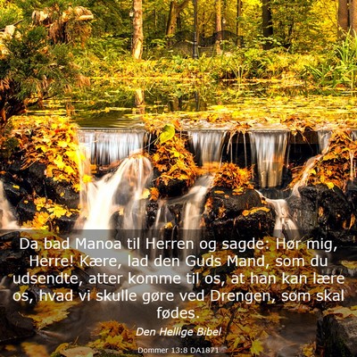 Picture 03 - Dommer 13:8 DA1871 - Da bad Manoa til Herren og sagde: Hør mig, - Bible Verse Picture