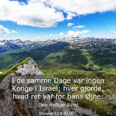 Picture 03 - Dommer 17:6 DA1871 - I de samme Dage var ingen Konge i Israel; hver - Bible Verse Picture