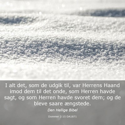 Picture 03 - Dommer 2:15 DA1871 - I alt det, som de udgik til, var Herrens Haand - Bible Verse Picture
