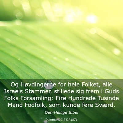 Picture 03 - Dommer 20:2 DA1871 - Og Høvdingerne for hele Folket, alle Israels - Bible Verse Picture