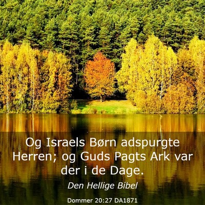 Picture 03 - Dommer 20:27 DA1871 - Og Israels Børn adspurgte Herren; og Guds Pagts - Bible Verse Picture