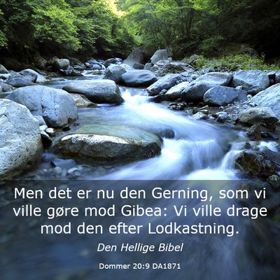 Picture 03 - Dommer 20:9 DA1871 - Men det er nu den Gerning, som vi ville gøre mod - Bible Verse Picture