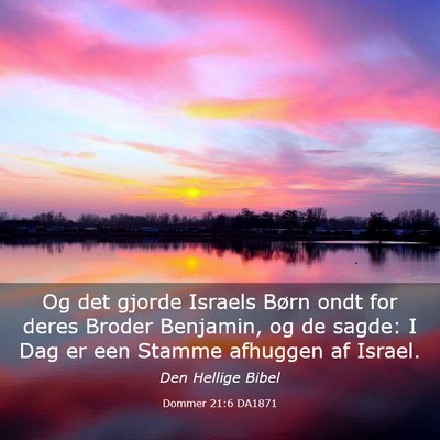 Picture 03 - Dommer 21:6 DA1871 - Og det gjorde Israels Børn ondt for deres Broder - Bible Verse Picture