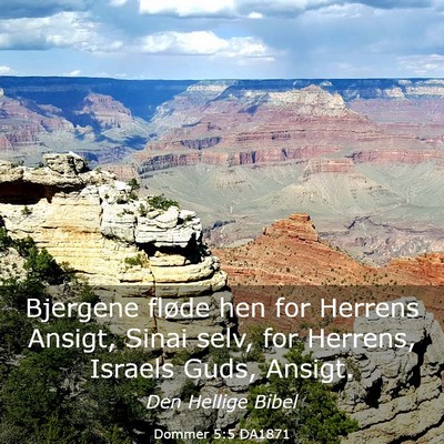 Picture 03 - Dommer 5:5 DA1871 - Bjergene fløde hen for Herrens Ansigt, Sinai - Bible Verse Picture