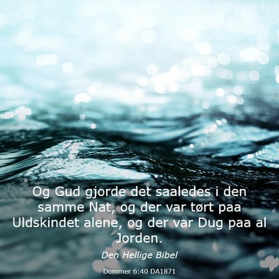 Picture 03 - Dommer 6:40 DA1871 - Og Gud gjorde det saaledes i den samme Nat, og - Bible Verse Picture