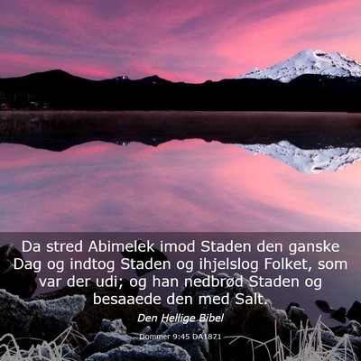 Picture 03 - Dommer 9:45 DA1871 - Da stred Abimelek imod Staden den ganske Dag og - Bible Verse Picture